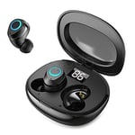 VCX 9D Stereo Mini Wireless Bluetooth Earphones With Microphone Touch Control Bluetooth Headphones Super Bass Headset For Android IOS (Color : BLACK)