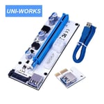 008s Extension PCI-E carte PCI Express Riser ver 006 007 008s 009s 1x à 16x usb 3.0 SATA à 4 broches IDE Molex alimentation Machine mineur BTC Nipseyteko