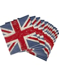 16 st Storbritannien Flagga Servetter 33x33 cm.