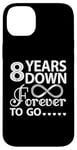 iPhone 14 Plus 8 Years Down Forever To Go Cute 8th Wedding Anniversary Case