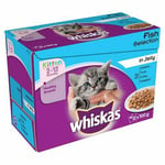 Whiskas Kitten Wet Cat Food Fish Selection In Jelly, 12 X 100g