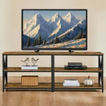 Industrial TV Unit for TVs up to 70 In Wood TV Stand for Living Room