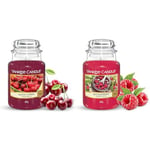 Yankee Candle bougie parfumée Cerise griotte ; Format jarre ; Bougie longue durée & bougie jarre parfumée | grande taille | Framboise rouge | jusqu’à 150 heures de combustion