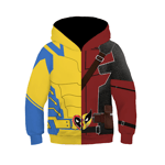 Halloween Deadpool och Wolverine Kostym 2024 Ny Film Hoodie Wolverine Cosplay Deadpool Kostym Skjorta för Män Kvinnor Nyhet Hooded Sweatshirts Red-Yellow M