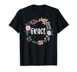 Christian Bible Verse Faith God Flower Grace Grace T-Shirt