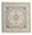 RugVista, Nain Emilia, Tapis, Pile Courte, 250 x 250 cm, Carré, Tapis Oriental, Oeko-Tex Standard 100, Polyester, Couloir, Chambre, Cuisine, Salon, Beige/Bleu, Gris