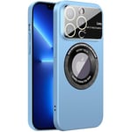 Dqtaoly Coque PC Dur Compatible avec iPhone 13 Pro Max Case,Charge sans Fil, Verre Trempé Caméra Arrière Protecteur Compatible avec iPhone 13 Pro Max(Bleu Clair)