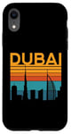 Coque pour iPhone XR Dubaï Emirats Arabes Unis Skyline City Retro Arabes Emirats Architecture