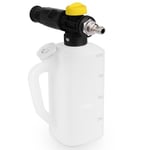 DERASL 1L Snow Foam Lance with Adjustable Sprayer Jet - Bottle Nozzle for 1/4" Quick Connect, Includes Shampoo Measuring Cup, Compatible with Pressure Washer Car Wash Systems