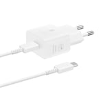 Samsung Väggladdare 25W SFC GaN med USB-C Kabel - Vit