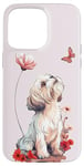 Coque pour iPhone 15 Pro Max Shih Tzu Papillon Chiens Mignons Shih Tzu