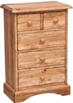 Commode Country En Bois Massif De Tilleul Finition Naturelle L51xP30xH74 Cm.