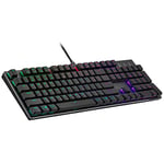 Cooler Master SK652 Clavier Mécanique Layout ES, Taille Standard, Touches Flottantes Low Profile, Red Switches, Rétroéclairage RGB par Touche, Filaire (USB Type-A), Compatible PC & MacOS - Gris Métal