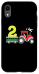 Coque pour iPhone XR Tracteur agricole 2ème anniversaire 2 ans pour tout-petits garçons enfants