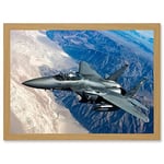 Artery8 Clashman Military US Airforce F-15 Strike Eagle Fighter Photo Artwork Framed Wall Art Print A4