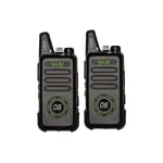 Mini talkie-walkie, UHF 400-470 MHz, 16 canaux, noir-2 pièces