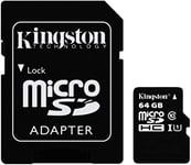 Carte micro SD haute vitesse classe 10 64 Go pr?charg?e avec les derniers NOOBS pour Raspberry Pi 4,3B+,3 et 2 (carte micro SD 64 Go)