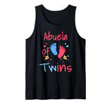 Abuela Of Twins Cute Hearts Tee Girl Boy Vintage Xmas Tank Top