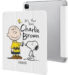 Étui Pour Ipad Pro 2021 Snoopy Charlie Brown 12,9 Pouces, Type Ordinateur Portable, Support À Trois Volets Avec Porte-Stylo, Veille/Réveil Automatique