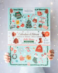 Adventskalender Hello Winter Ljus choklad 24 luckor Simon Coll