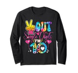 Peace Out Single Digits Tie Dye 10 Year Old Girl Birthday Long Sleeve T-Shirt