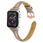 Apple Watch Series 5 40mm viileä aitoa nahkaa kellon ranneke Ruskea