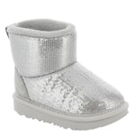 UGG Boy's Unisex Kids Classic Mini Mirror Ball Boot, Silver, 6 UK Child