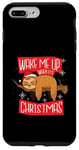 Coque pour iPhone 7 Plus/8 Plus RÉVEILLE-MOI QUAND C'EST NOËL Meme drôle de paresseux paresseux