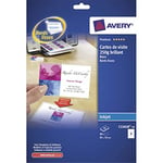 Avery Cartes de visite C32028 - 8,5 x 5,4 cm 220 g jet d encre finition brillante pochette 80 cartes