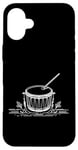 Coque pour iPhone 16 Plus Art ligne Bodhráns pour musiciens Bodhrán