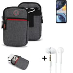 Holster + earphones for Motorola Moto G22 Belt Pouch