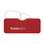 DIDINSKY Lunette Loupe sans Branche pour Hommes et Femmes. Lunettes de vue pour hommes et femmes vintage pour presbyte. Red +1.5 – LOUVRE