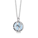 Engelsrufer Collier pour femme en argent sterling et pendentif boule en pierre - Fermoir mousqueton - Réglable en trois longueurs - Sans nickel, 50 cm, Argent sterling, Agate