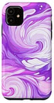 iPhone 11 Swirl Purple Color Illustration Pattern Abstract Art Case