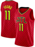 Hyzb Basketball Masculin Jersey-Trae Young-Atlanta Hawks 11 Maillot de Sport T-Shirt brodé Mesh Basketball Swingman Jersey (Color : Trae Young-3, Size : S-170-180CM)