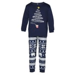 Matchande familje-pyjamas set till jul med långärmad t-shirt och byxor Loungewear