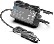 15V 102W Alimentation Chargeur De Voiture Pour Microsoft Surface Pro 9 Pro 8 Pro X Pro 7 Pro 6 Surface Book 3 2 1 Laptop 5 4 3 2 1 Surface Go 3 2 1 15V 6.33A 102W 1798 1932 Auto Dc Chargeur