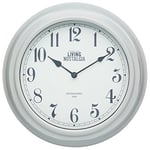 KitchenCraft Living Nostalgia Analogue Wall Clock, Grey, 25.5 cm (10 inch)