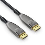 Sonero® 8K DisplayPort 1.4 Cable, Fibre Optic Hybrid Cable, Resolution up to 8K 60Hz (7680 x 4320) / 4K 120Hz (3840 × 2160), HDR and DSC Underlay Cable, Anthracite, 20 Metres