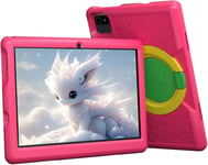 Tablette Enfants 10,1 Pouces Android 13 Avec Ecran Tactile 1280X800 Ips Quad-Core 6 Go Ram 64 Go Rom Tablette Educative Et Divertissante E Contrôle Parental Avec Etui Antichoc(Rose)