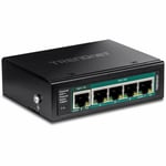 Trendnet Ti-B541 Switch 5 Ports Rail Din Poe Powered, Poe Pass-Throug