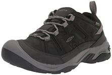 KEEN Men's Circadia Waterproof Hiking Shoes, Black/Steel Grey, 6 UK