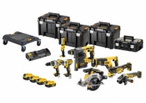 DeWALT DCK853P4T-QW 8-delt Combopack XR 18 Volt 5,0 Ah Li-Ion inkl. 4 batterier i TSTAK-kasser