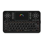 Best Wireless Keyboard with Touchpad Mouse - Q9 2.4GHz Colorful Backlit Mini Wireless Keyboard, Handheld Remote Control for Android TV Box, Windows PC, HTPC, IPTV, Raspberry Pi, XBOX 360, PS3, PS4