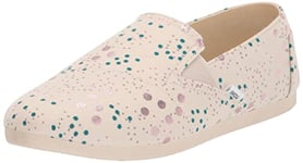 TOMS Women's Redondo Slip On Shoes Loafer Flat, Birch Super Bloom Dot Print, 4 UK