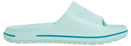 Pepe Jeans Beach Slide W, Tongs Femme, Vert (Frosty Green), 5