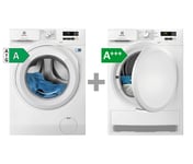 Electrolux Efi611w84w + Edi610w83w Vask+Tørk Pakke - Farge: Hvit