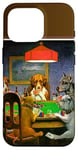 iPhone 16 Pro Dogs Playing Poker Cards Painting Case