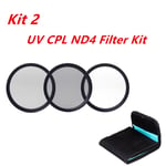 Kit de filtre UV CPL ND4 baïonnette EW53,capuchon de pare-soleil pour Canon EF-M 15-45mm,objectif STM EW-53 sur EOS M50 II M6 II M200 M100 M10 M5 - Type Kit 2