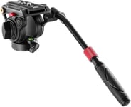 NEEWER Tête Fluide pour Trépied Vidéo avec Plaque à Dégagement Rapide Compatible avec et Base à l'Échelle Panorama(⌀55mm),Charge Max 13.2lb/6kg,Robuste pour Caméras Vidéo DSLR,GM001